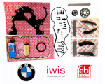 BMW N47D20A/B/C/D 2.0 Kompletny zestaw naprawczy rozrządu IWIS OE BMW